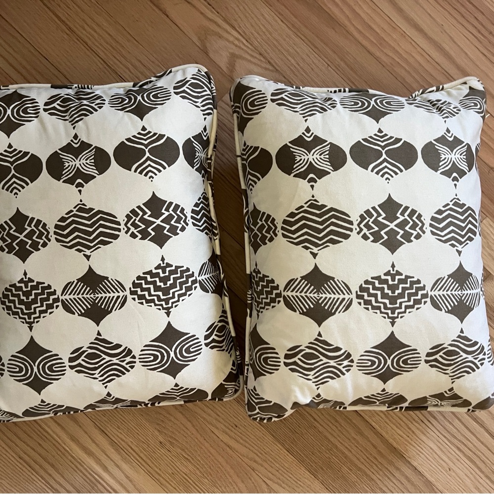 Geometric Patterned Throw Pillows mid Century